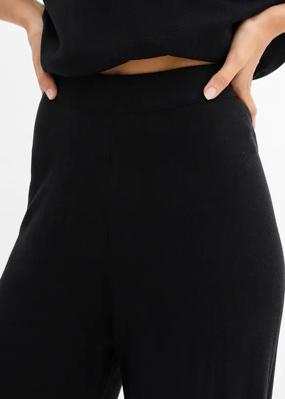 Fin, strikket bukse i viskosemiks, bonprix