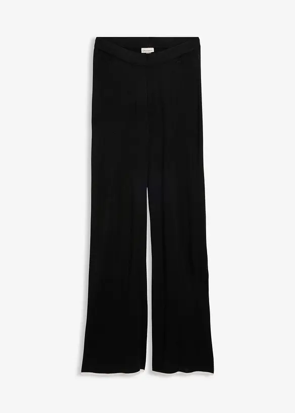 Fin, strikket bukse i viskosemiks, bonprix