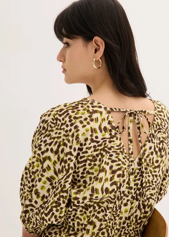 Midikjole i lett viskose, bonprix