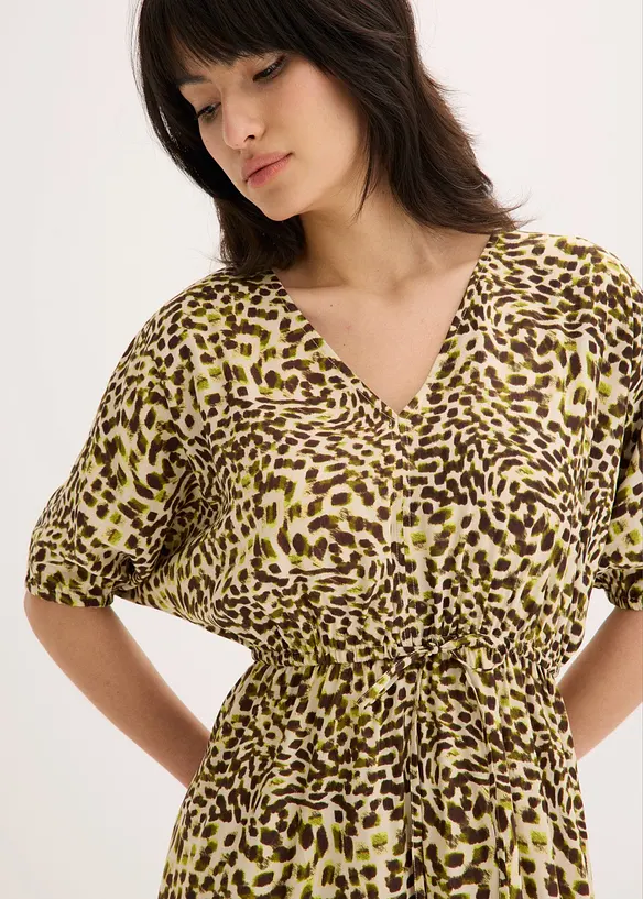 Midikjole i lett viskose, bonprix