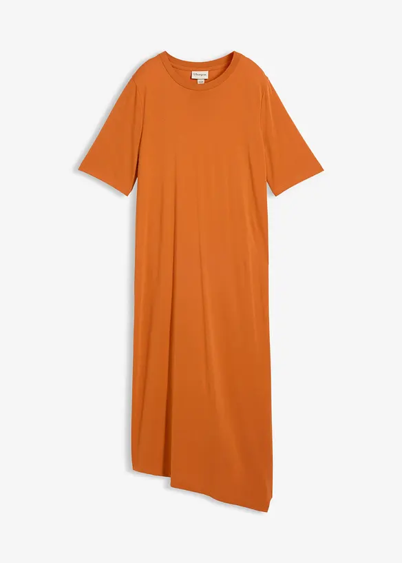 Trikotkjole i modalmiks med asymmetrisk nederkant, bonprix