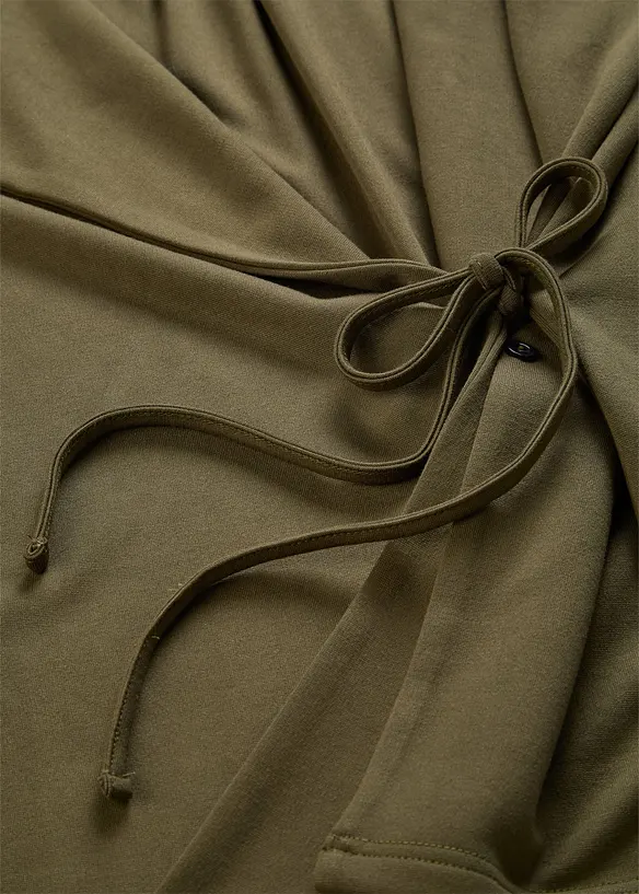 Bluse i viskosemiks med knyteb&aring;nd, bonprix