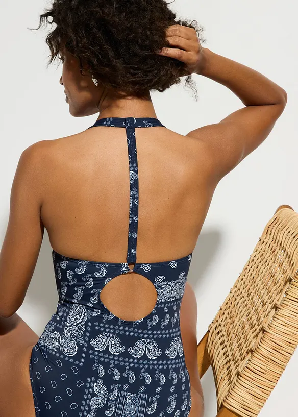 Badedrakt med i&oslash;ynefallende rygg, bonprix