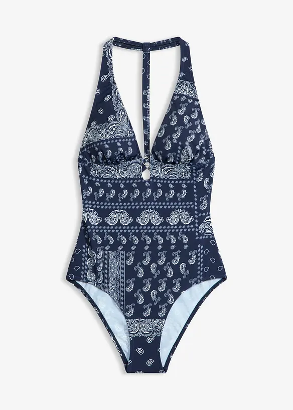 Badedrakt med i&oslash;ynefallende rygg, bonprix