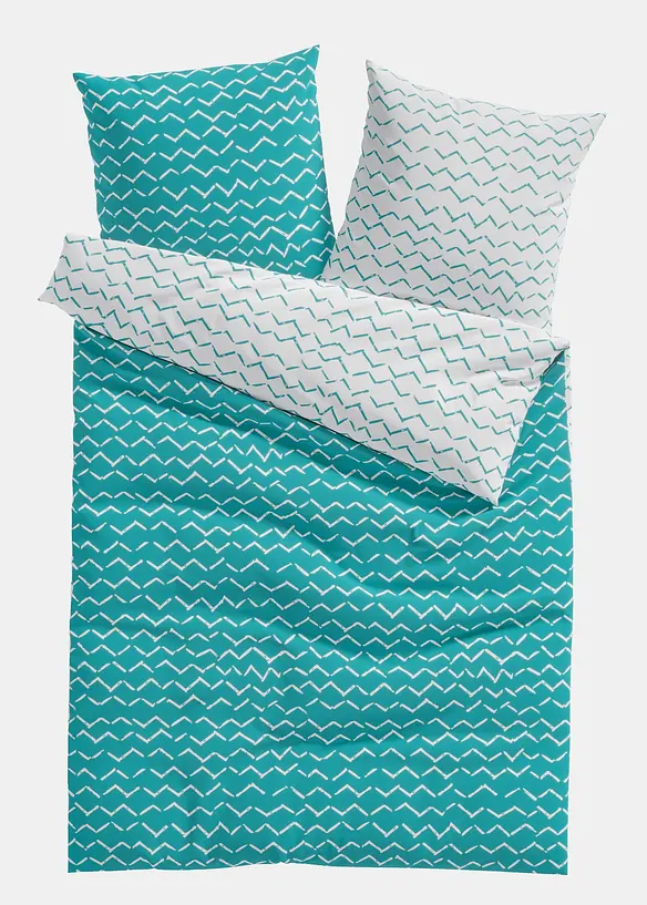 Vendbart sengesett i bomullsmiks, bonprix