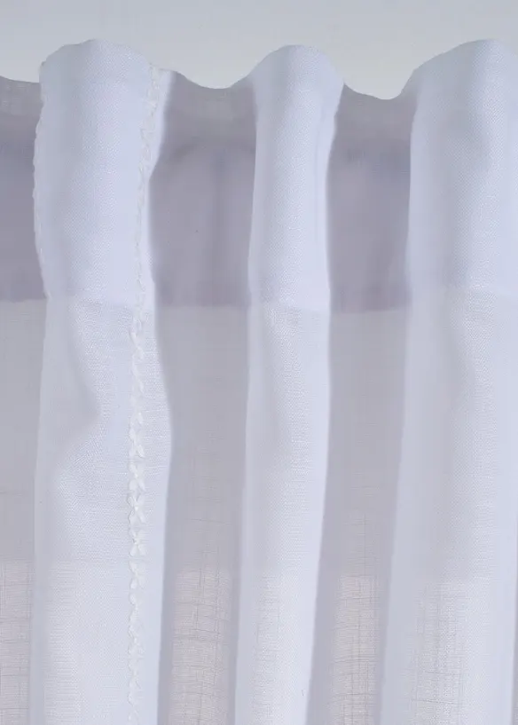 Gardin med broderte striper (1-pack), bonprix