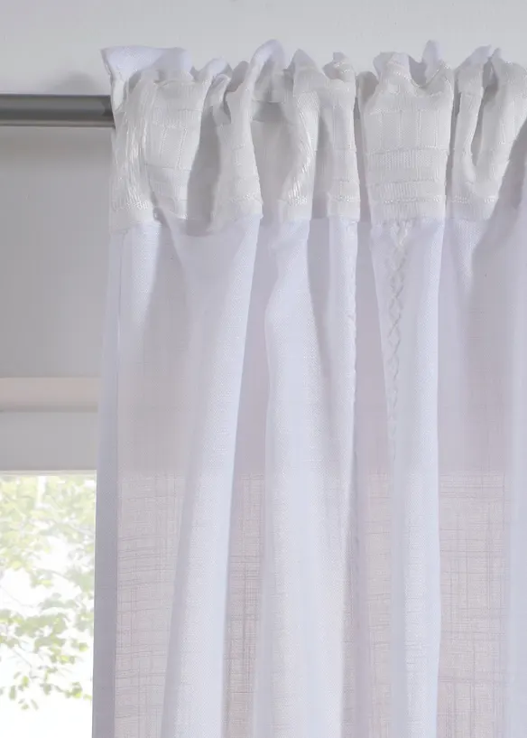 Gardin med broderte striper (1-pack), bonprix