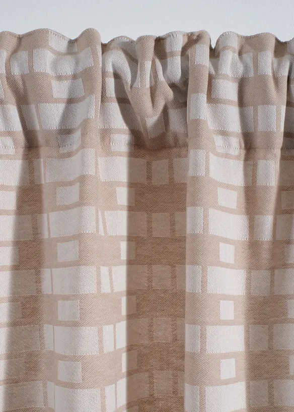 Jacquardvevd gardin i &oslash;kologisk bomull (1-pack), bonprix