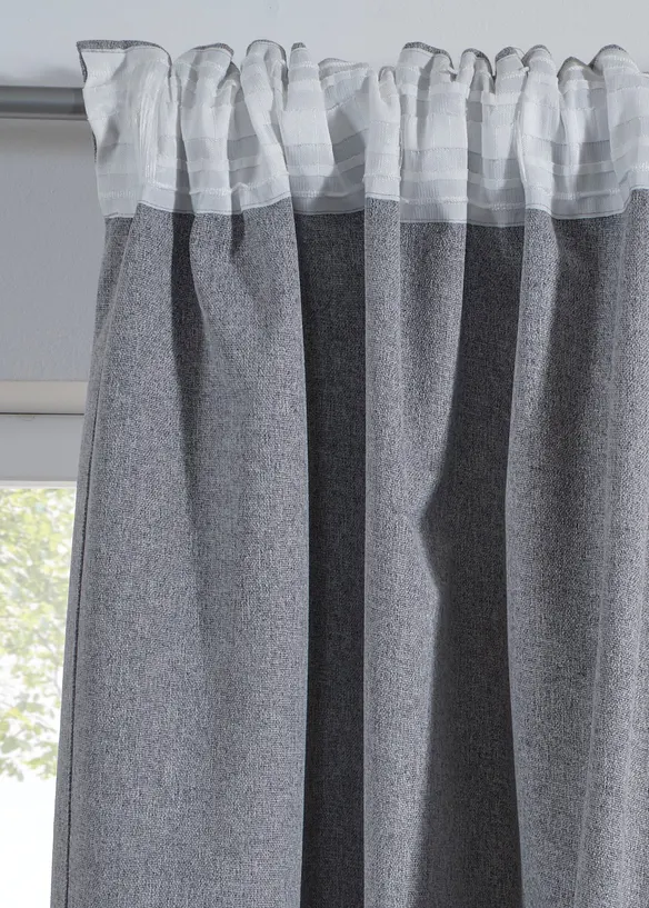 M&oslash;rkleggingsgardin med belegg p&aring; innsiden (1-pack), bonprix