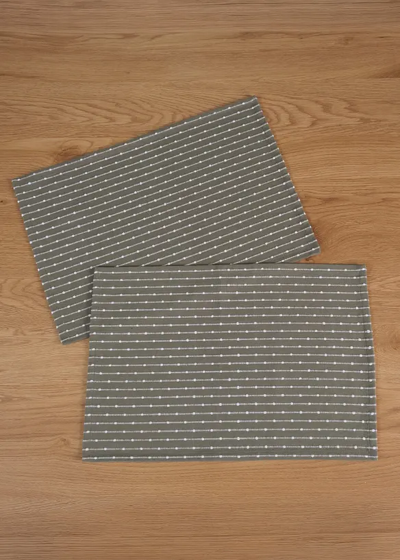 Sett med bordbrikker av vevet av &oslash;kologisk bomull (2-pack), bonprix