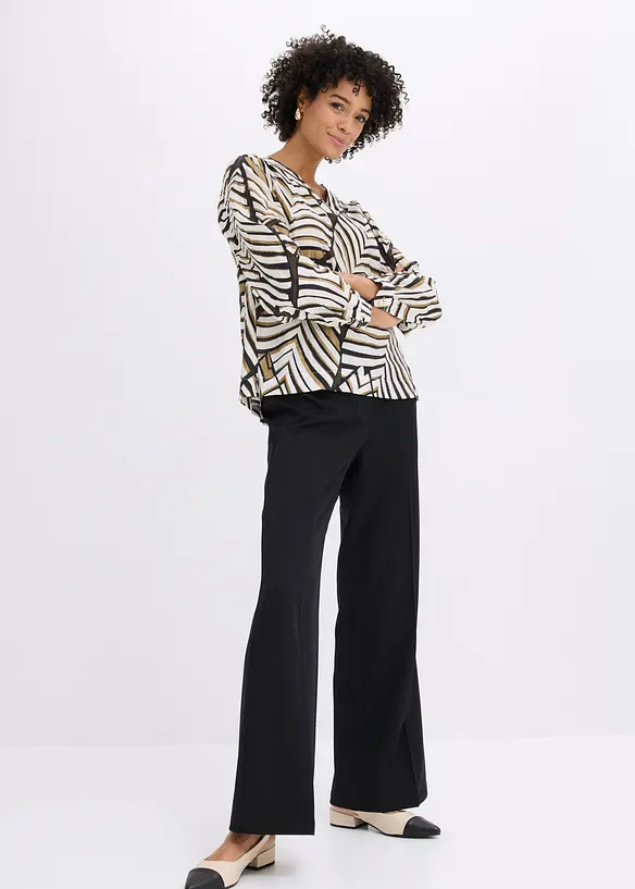 Bluse med dekorative s&oslash;mmer, bonprix