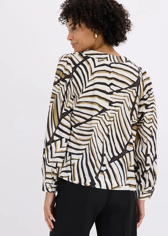 Bluse med dekorative s&oslash;mmer, bonprix