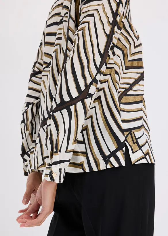 Bluse med dekorative s&oslash;mmer, bonprix