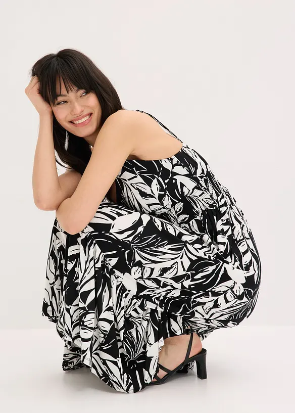 Stroppekjole i myk viskosemiks, bonprix