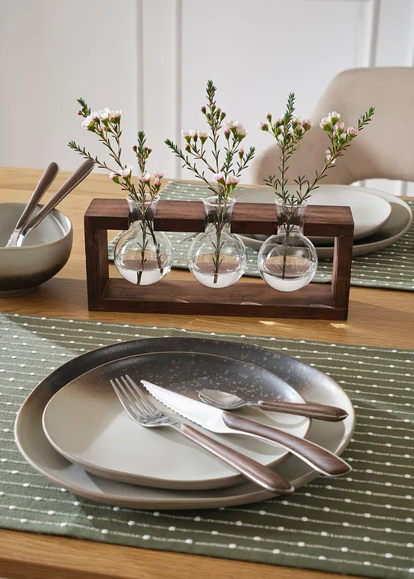 Sett med bordbrikker av vevet av &oslash;kologisk bomull (2-pack), bonprix