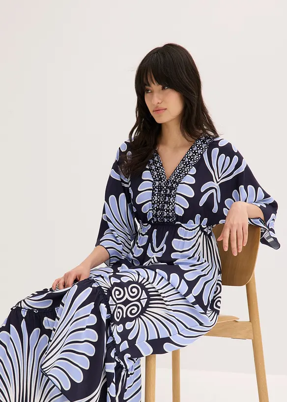 Maxikjole i lett viskose, bonprix