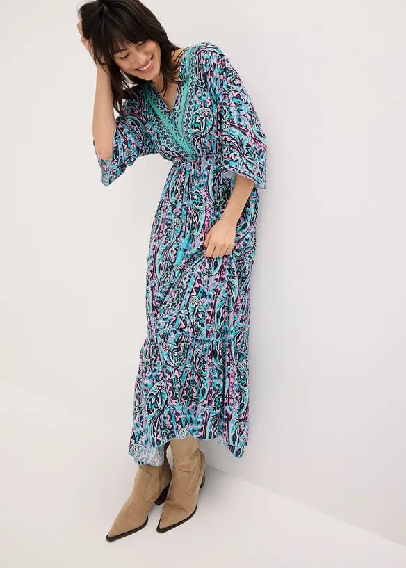 Maxikjole i lett viskose, bonprix