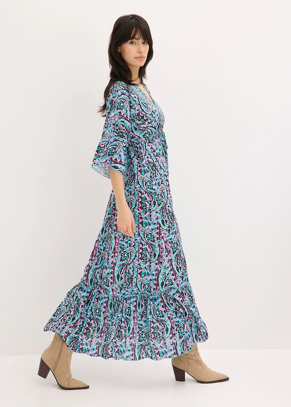 Maxikjole i lett viskose, bonprix