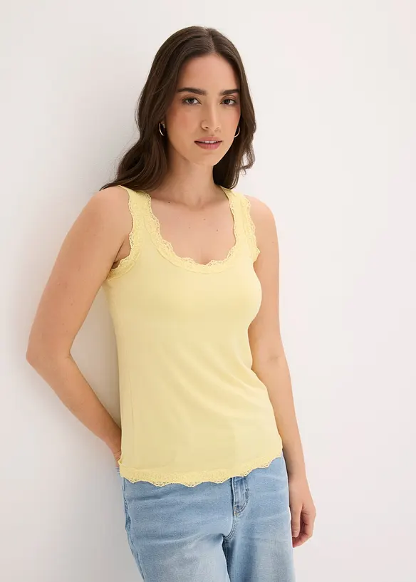 Singlet i myk viskosemiks (2-pack), bonprix