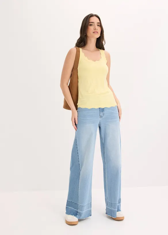 Singlet i myk viskosemiks (2-pack), bonprix