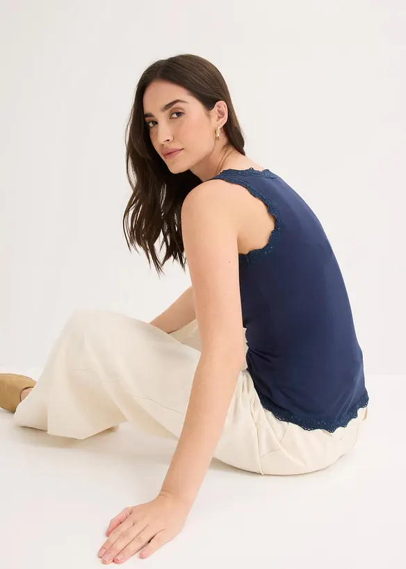 Singlet i myk viskosemiks (2-pack), bonprix