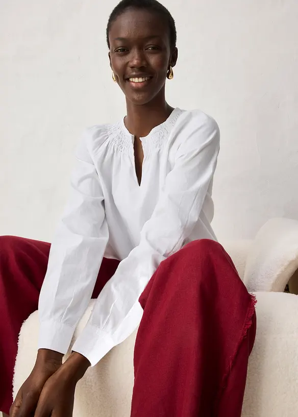 Tunika med silke, bonprix