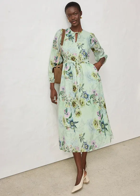 Maxikjole av ramie, bonprix