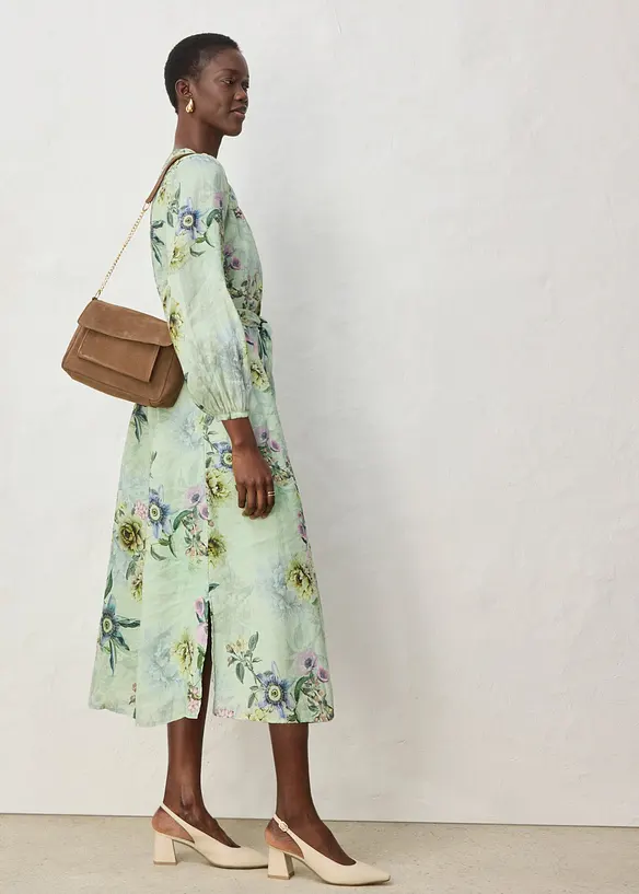 Maxikjole av ramie, bonprix