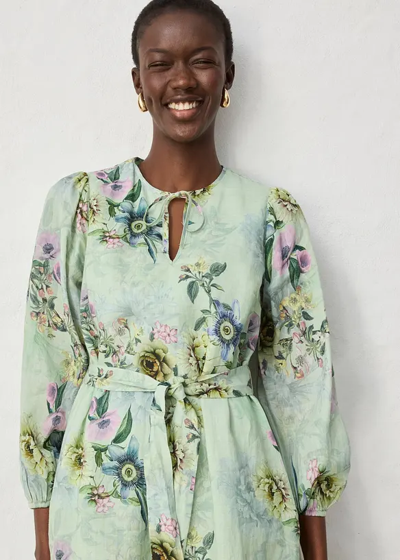 Maxikjole av ramie, bonprix