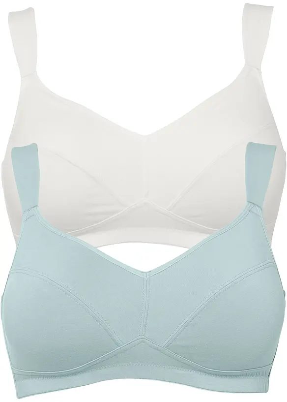 BH uten b&oslash;yle med &oslash;kologisk bomull (2-pack), bonprix