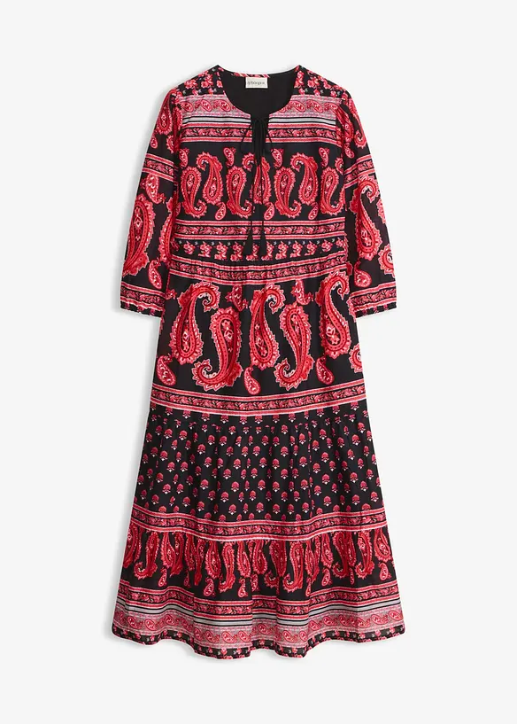 Midikjole i 100% bomull, bonprix