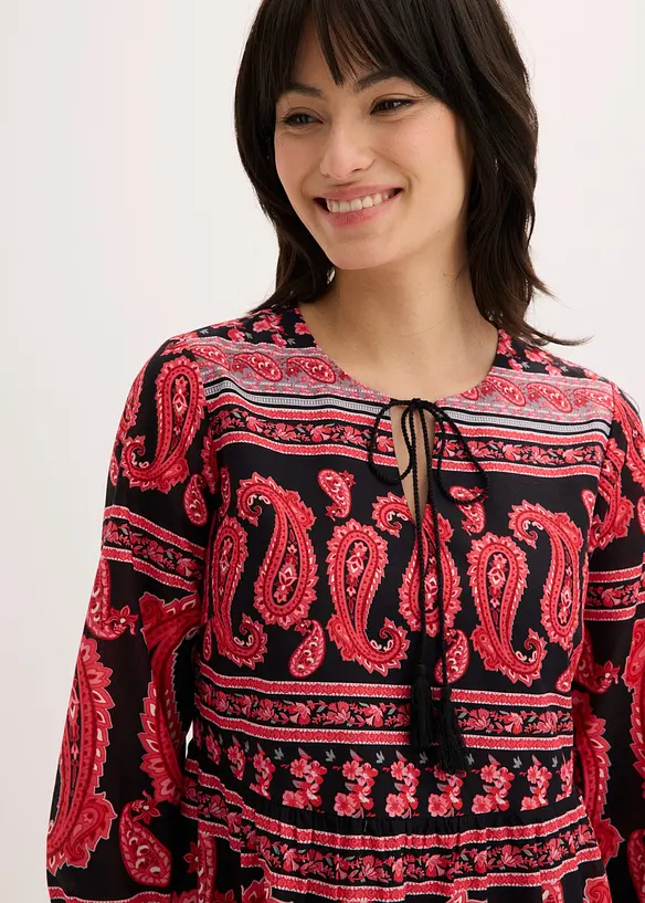 Midikjole i 100% bomull, bonprix