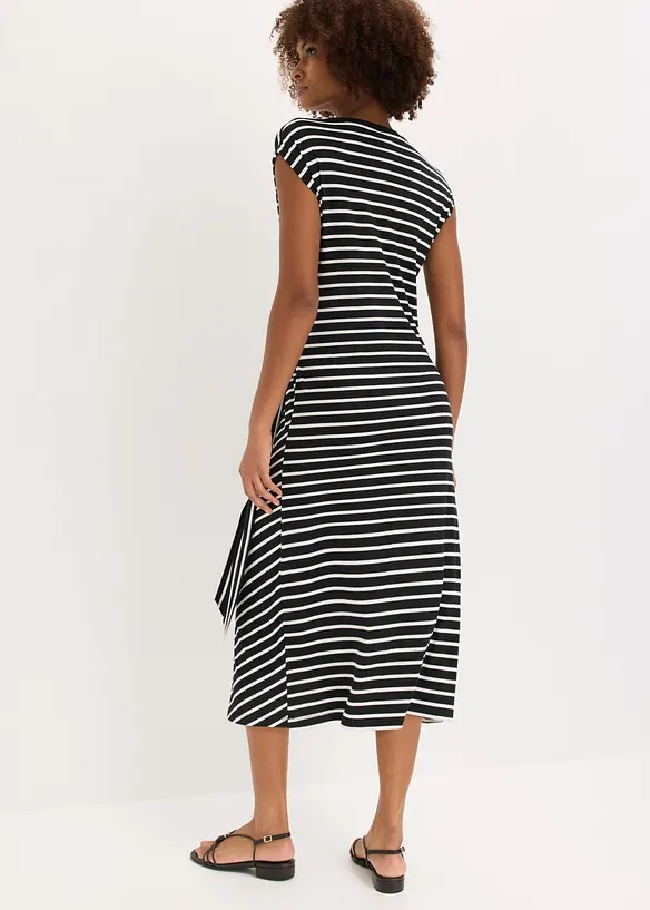 Jerseykjole med drapering, bonprix