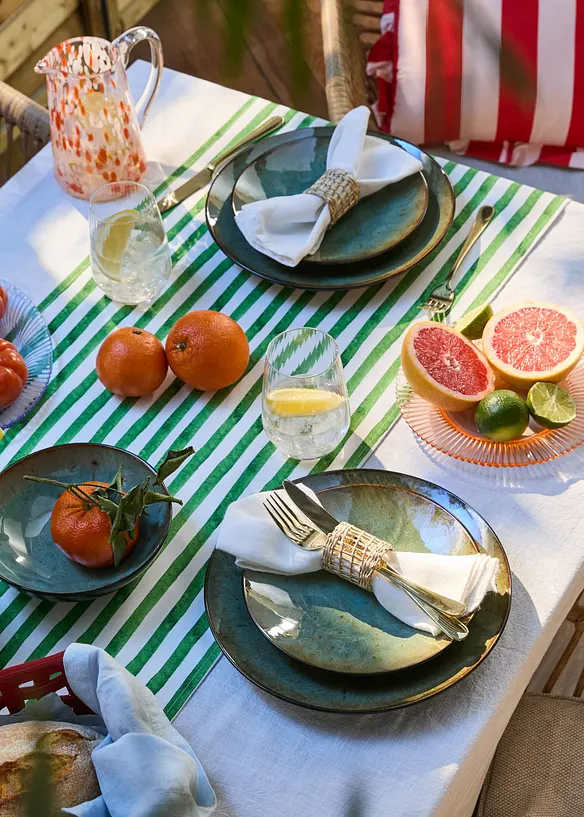 Bordl&oslash;per med striper, vannavvisende, bonprix