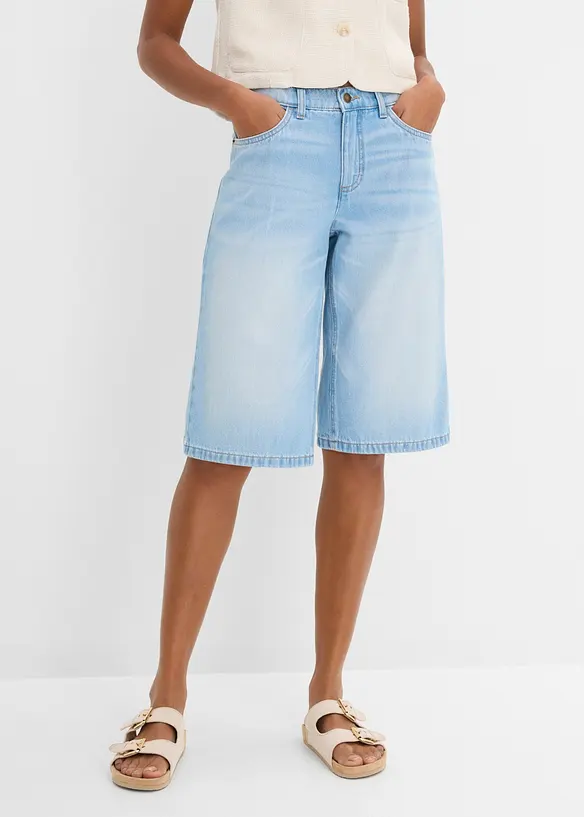 Bermudashorts i denim Mid Waist, bonprix