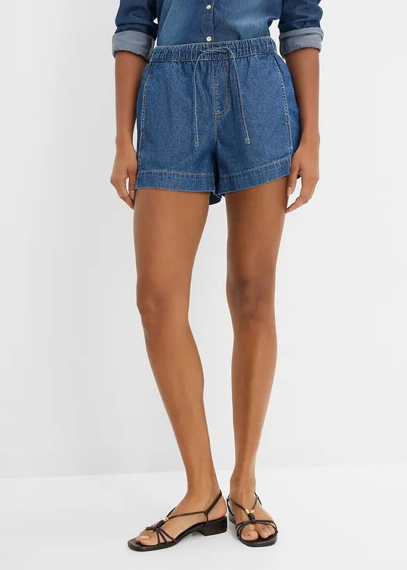 Denimshorts Mid Waist, komfortlinning, bonprix