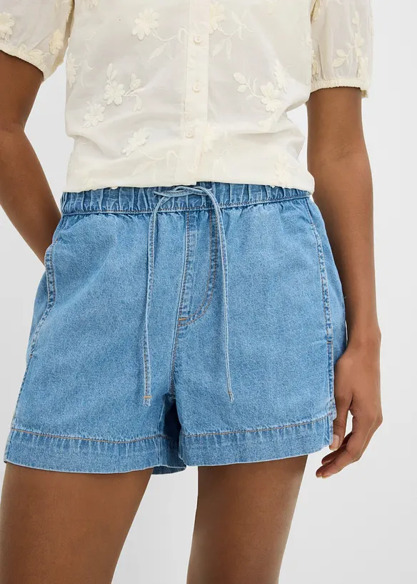 Denimshorts Mid Waist, komfortlinning, bonprix