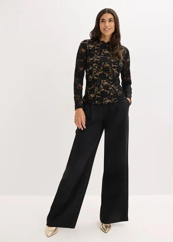 Langermet topp av blonde, bonprix