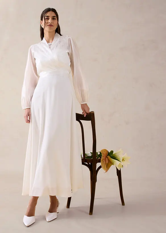 Bolero i lett tyll med knyting, bonprix
