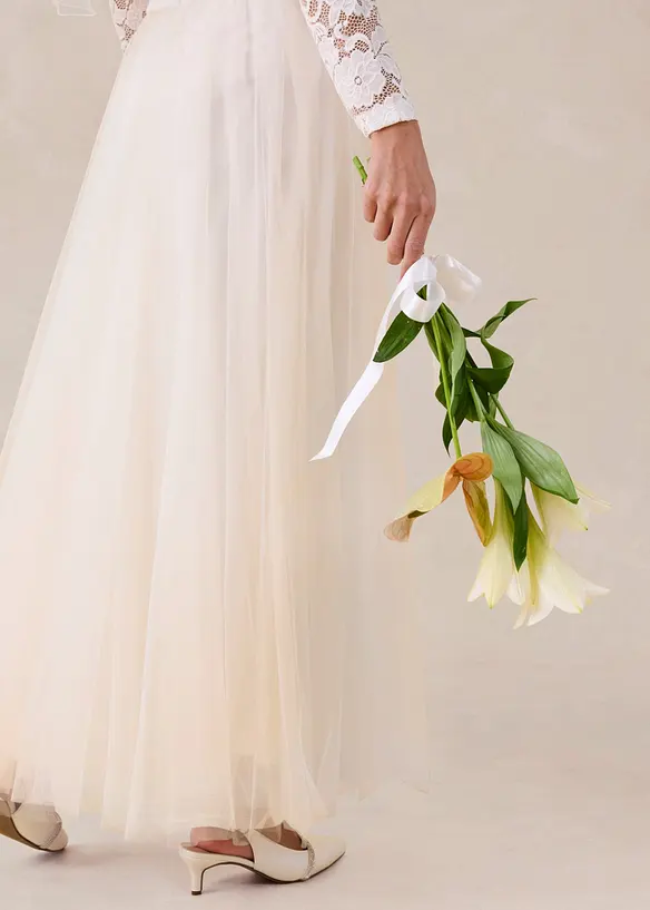 Maxiskj&oslash;rt i fin tyll, bonprix