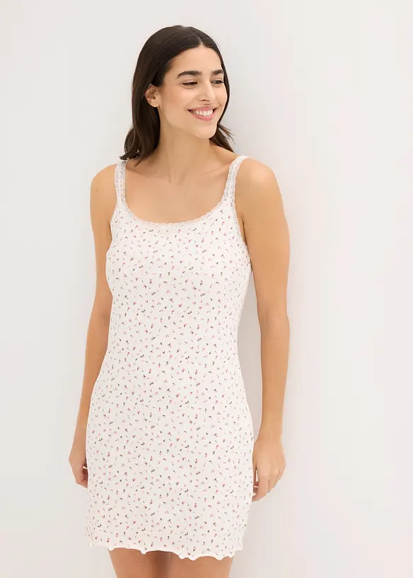 Nattkjole i ribbemateriale, bonprix