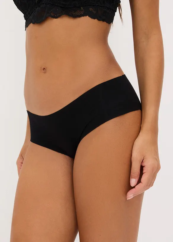 Hipstertruse med myk bomull, s&oslash;ml&oslash;s (3-pack), bonprix