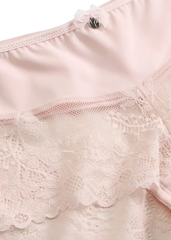 H&oslash;y truse med delikate blonder, bonprix