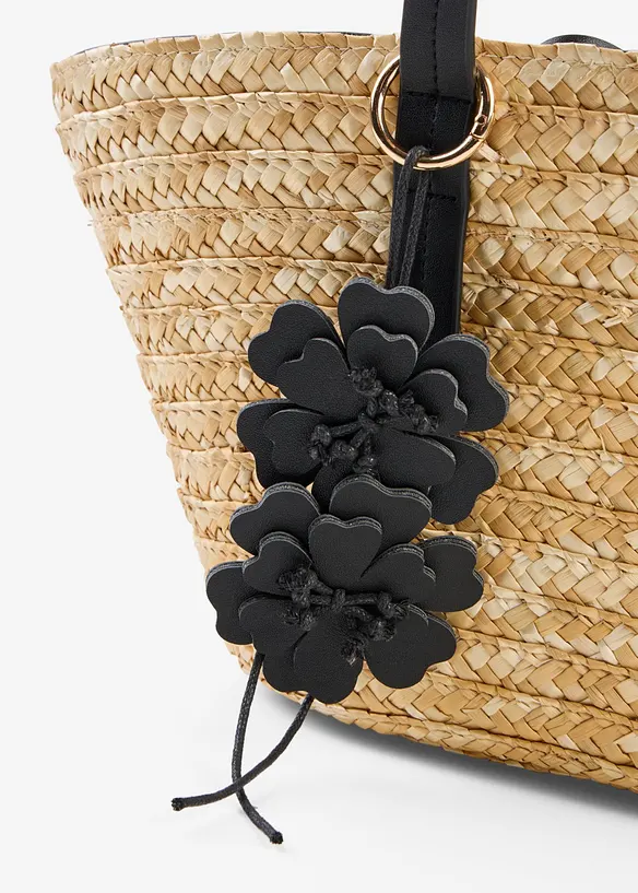 Str&aring;shopper med blomsteranheng, bonprix