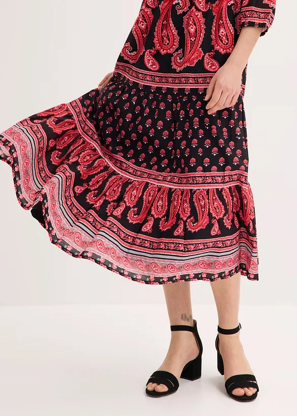 Midikjole i 100% bomull, bonprix