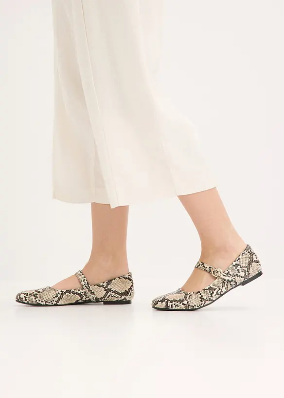 Culotte i lett linblanding med biser, bonprix