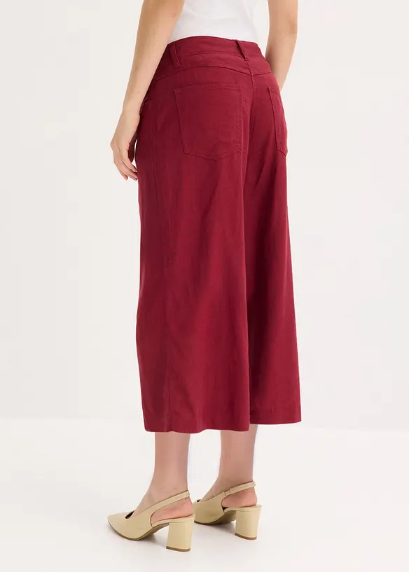 Culotte i lett linblanding med biser, bonprix
