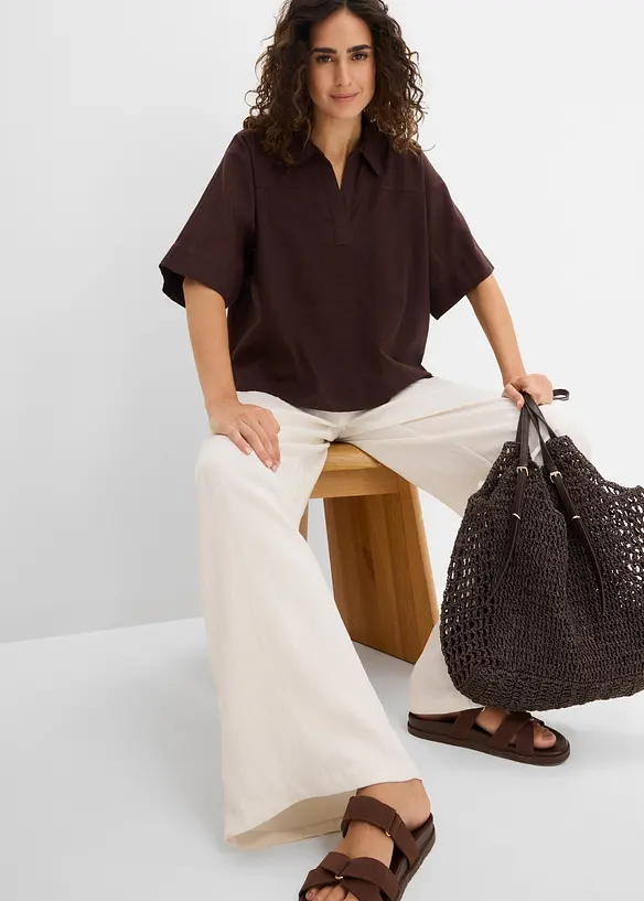 Bluse i 100% bomull, bonprix