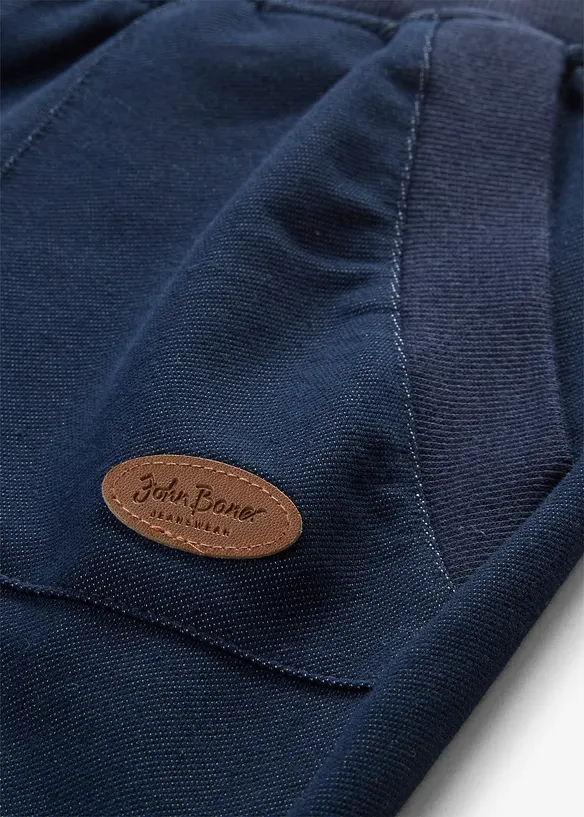 Ankellang sweatbukse i jeans look, bonprix