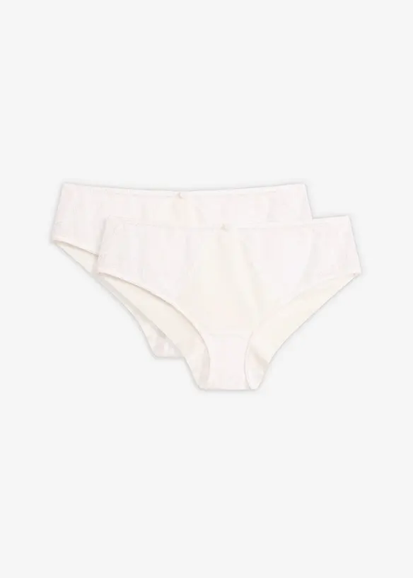Hipstertruse med nydelige blonder (2-pack), bonprix